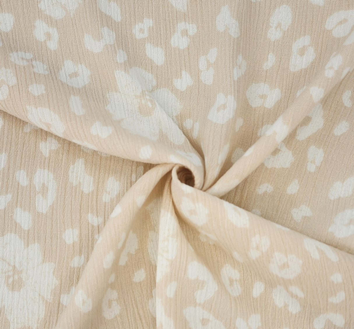 1 Yard Rayon Crinkle Butter Cream Woven Fabric Lightweight 50/52? Wide 100% Rayon