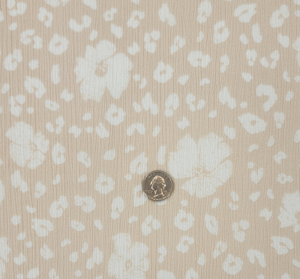 1 Yard Butter Cream Rayon Crinkle Apparel Fabric 50/52 inches Width