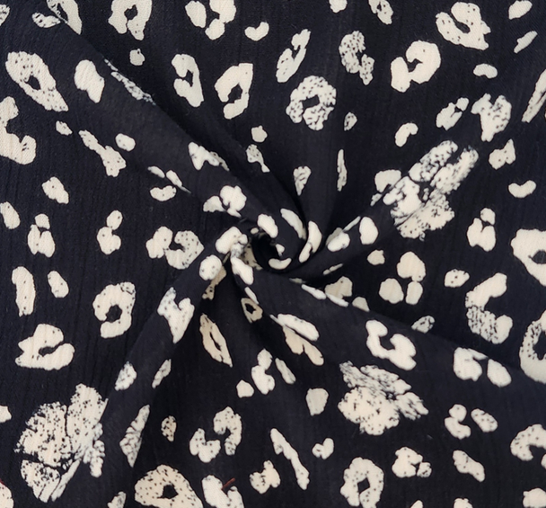 1 Yard Polar Night Rayon Crinkle Apparel Fabric 50/52 inches Width