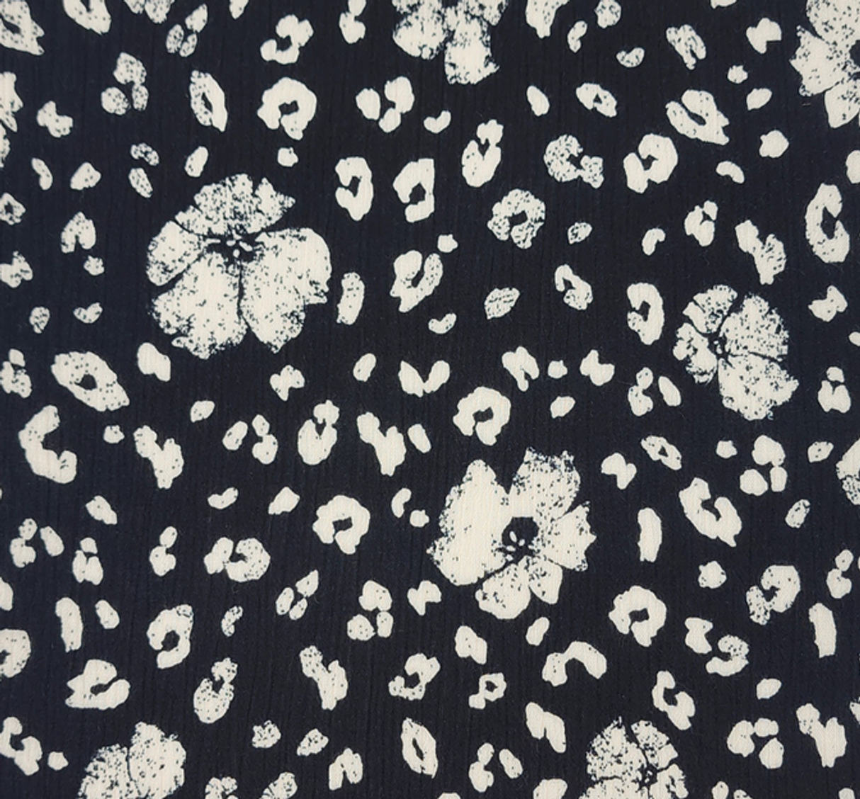 1 Yard Rayon Crinkle Polar Night Woven Fabric Lightweight 50/52” Wide 100% Rayon