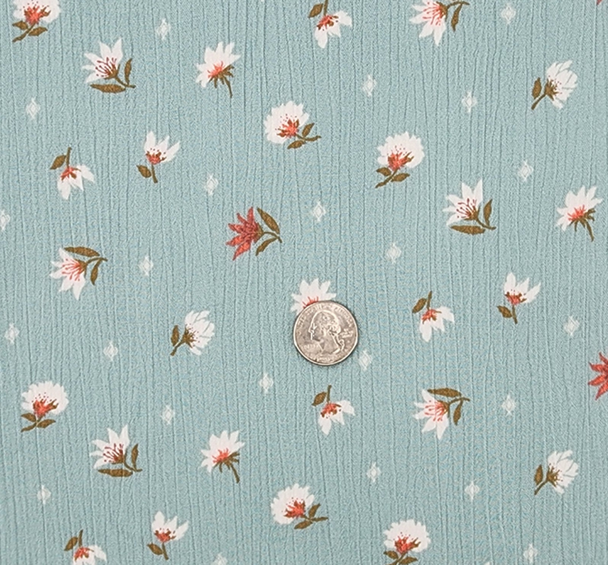 1 Yard Seafoam Rayon Crinkle Apparel Fabric 50/52 inches Width