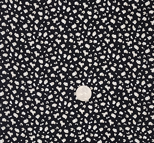 1 Yard Rayon Crinkle Fabric Black Taupe Wide Lightweight Apparel Material 50/52 Inches Width