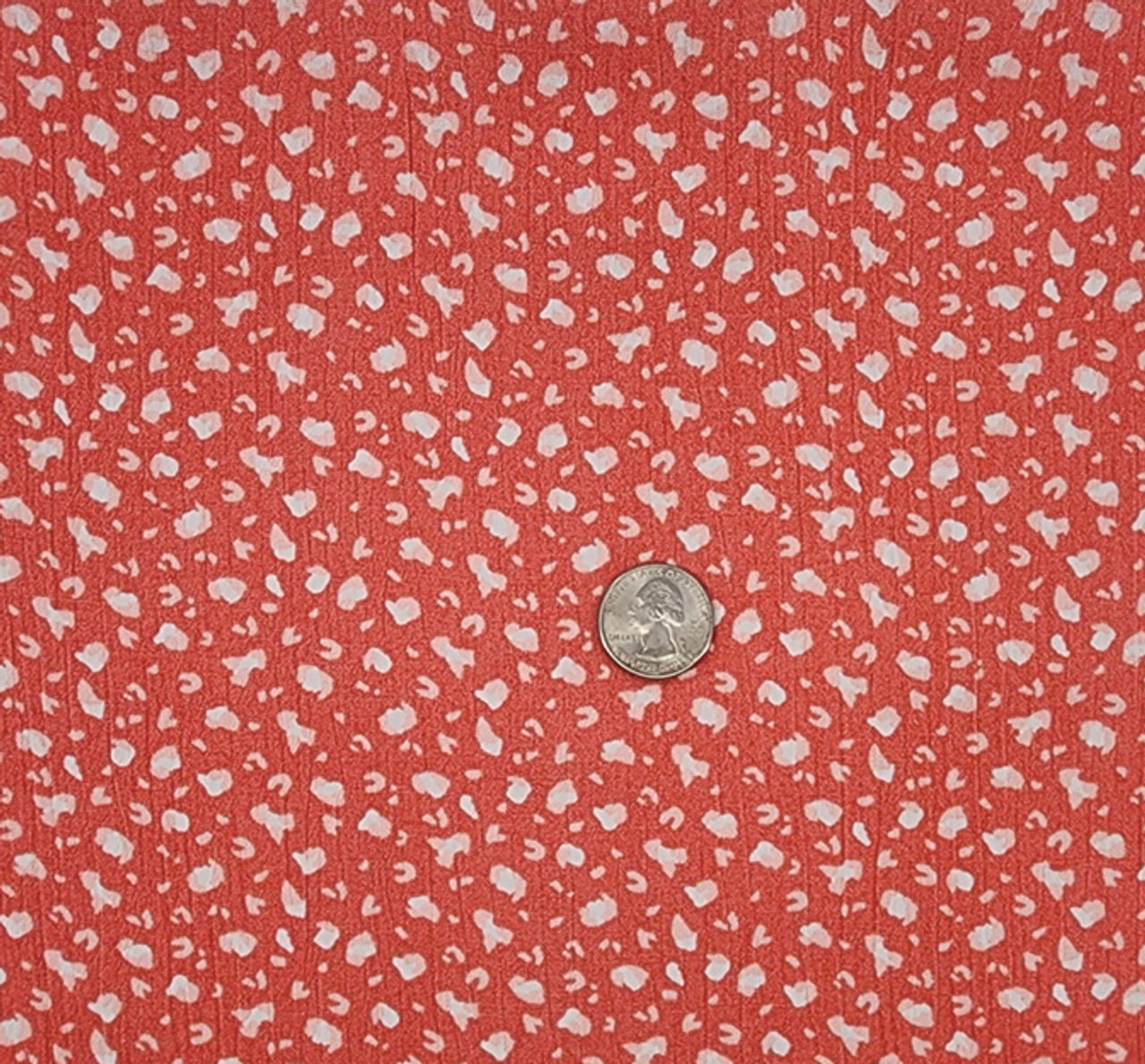 1 Yard Rayon Crinkle Burnt Coral Woven Fabric, 50/52? Wide 100% Rayon