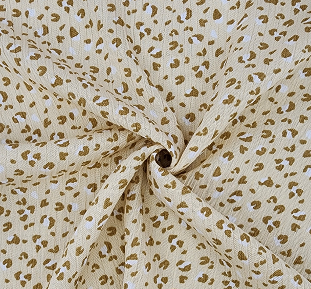 1 Yard Moisture-Wicking Rayon Crinkle Fabric Pancake Batter For Warm Weather Wear 50/52 Inches Width
