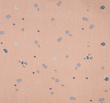 1 Yard Peach Rayon Crinkle Fabric, Perfect For Creating Feminine Silhouettes, Comfort And Elegance 50/52" Width