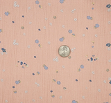 1 Yard Peach Rayon Crinkle Fabric, Perfect For Creating Feminine Silhouettes, Comfort And Elegance 50/52" Width