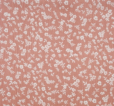 1 Yard Coral Cloud Rayon Crinkle Fabric 50/52" Wide Lightweight 125 GSM Woven