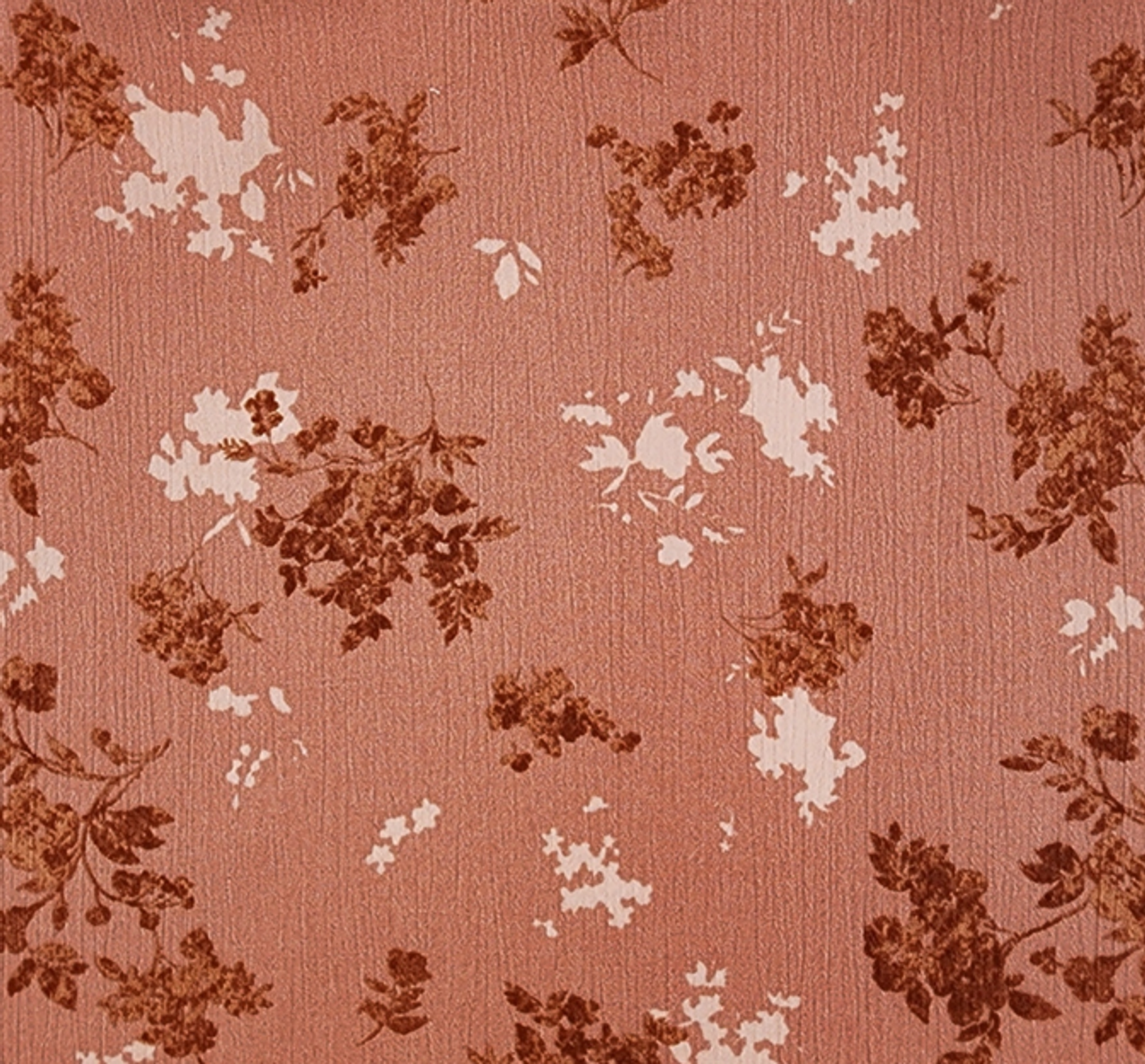 1 yard Coral Pink Rayon Crepon Fabric Lightweight Crinkle Apparel Fabric 50/52" Wide