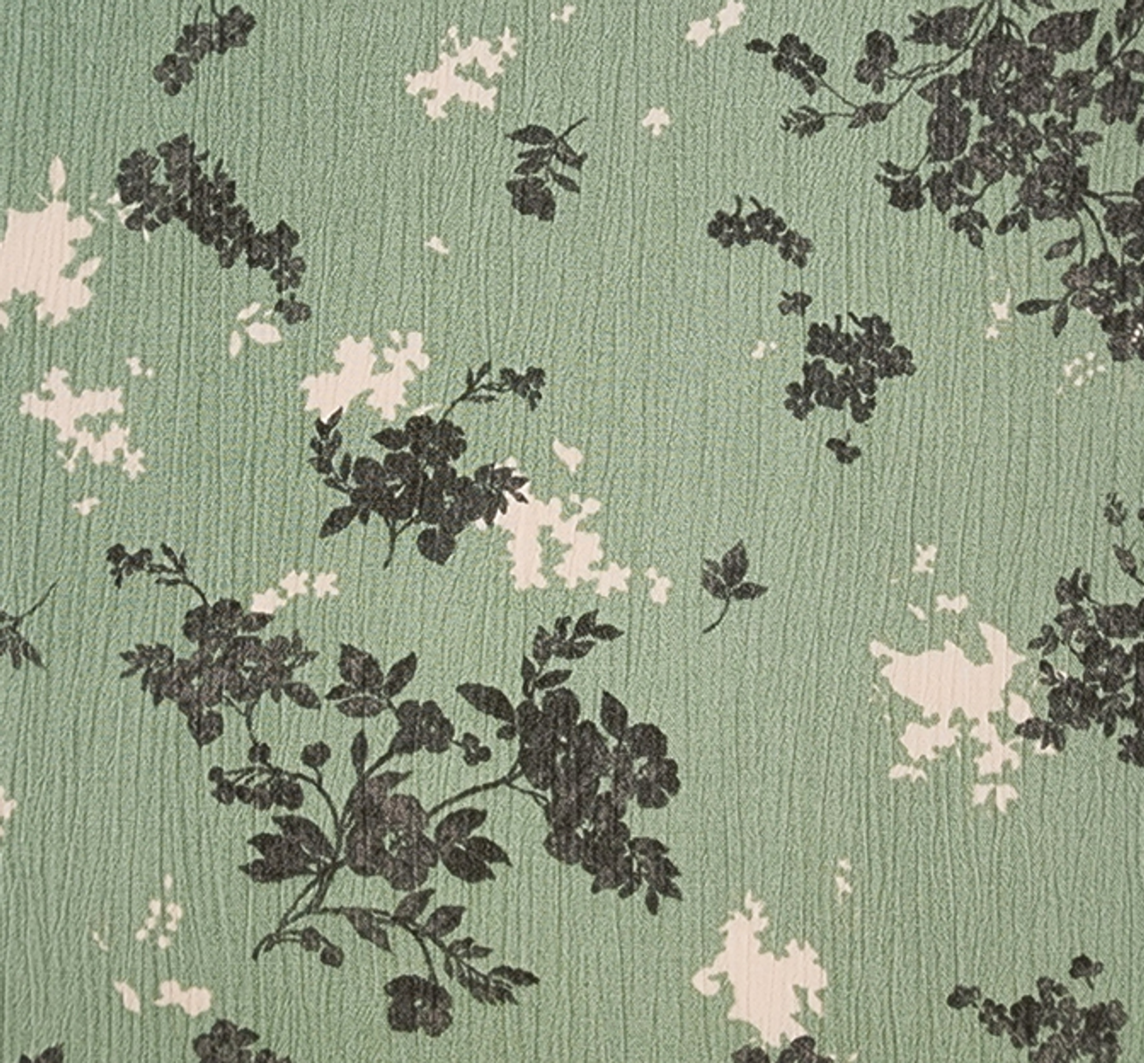 1 yard Laurel Green Rayon Crinkle Fabric Soft Textured Woven Apparel Fabric 50/52 Inch Width