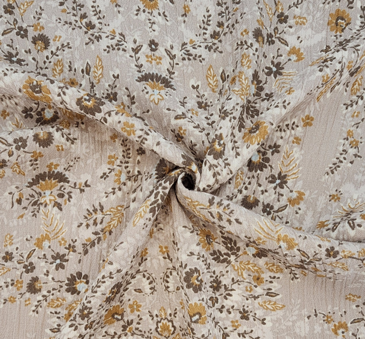 1 Yard Rayon Crinkle Cement Fabric, 100% Rayon, 50/52” Wide, Lightweight Apparel Material