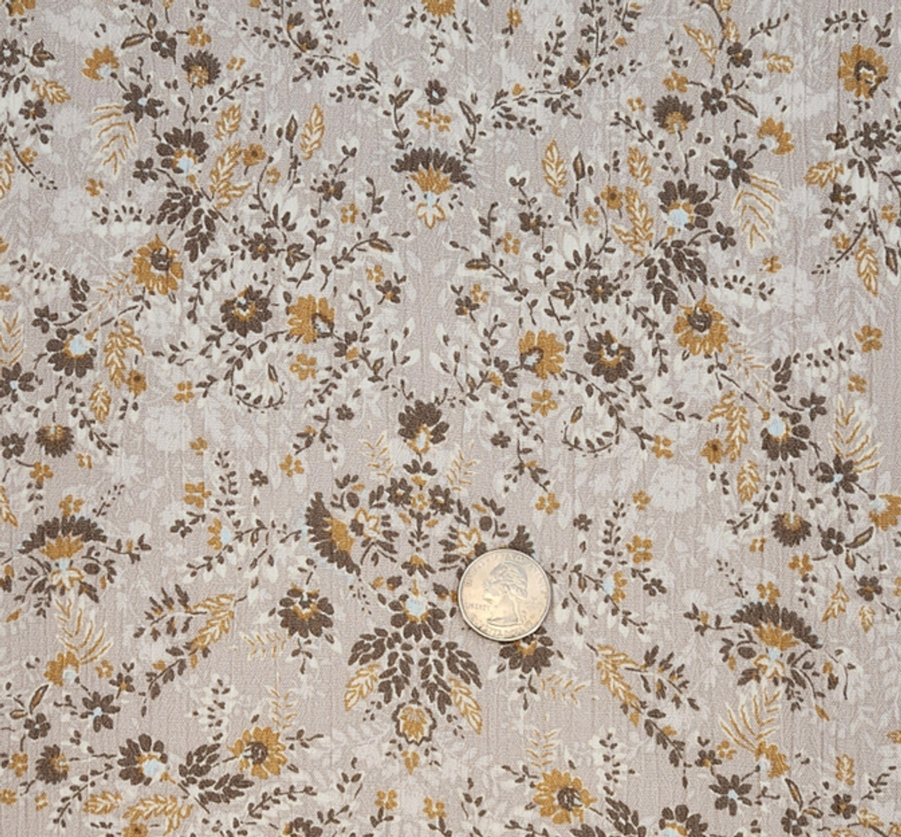 1 Yard Rayon Crinkle Cement Fabric, 100% Rayon, 50/52” Wide, Lightweight Apparel Material