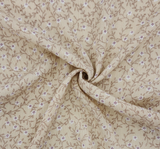 1 Yard Rayon Crinkle Cream Bread Fabric, 50/52" Wide Lightweight Apparel Material