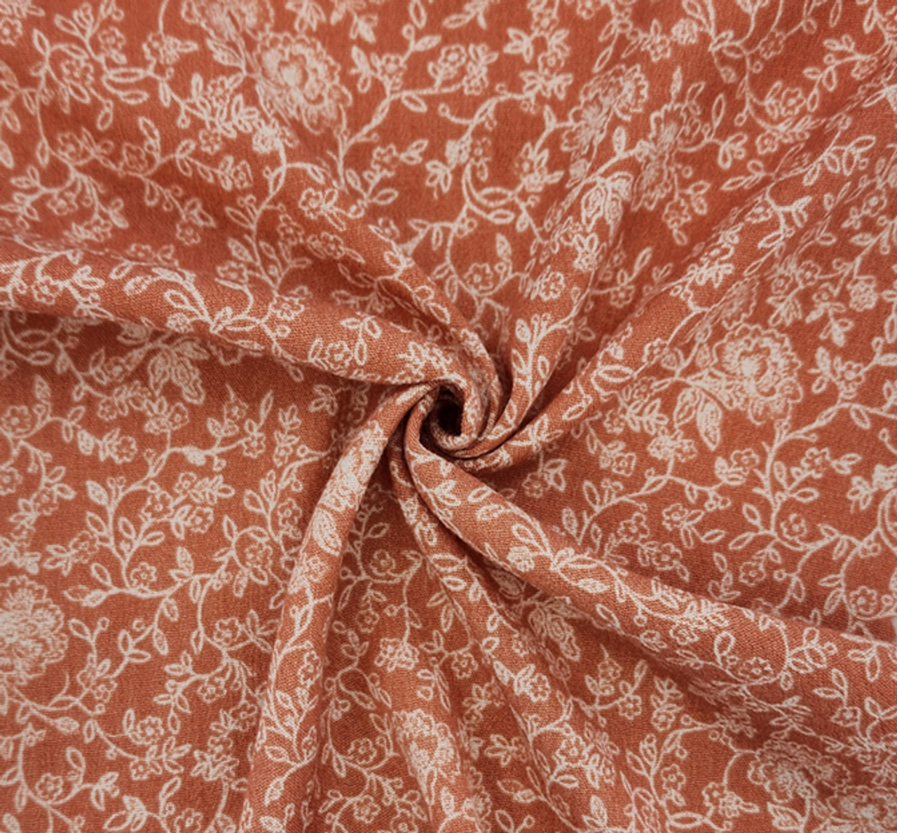 1 Yard Canyon Sunset Rayon Crinkle Fabric Lightweight Soft Apparel 50/52 Inch Width