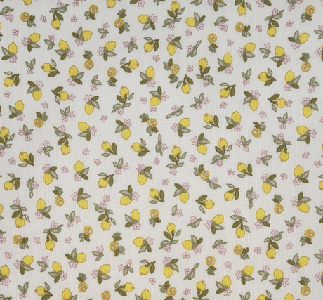 1 Yard Rayon Crinkle Fabric Lemon Rayon Lemon 50 to 52 Inches Wide