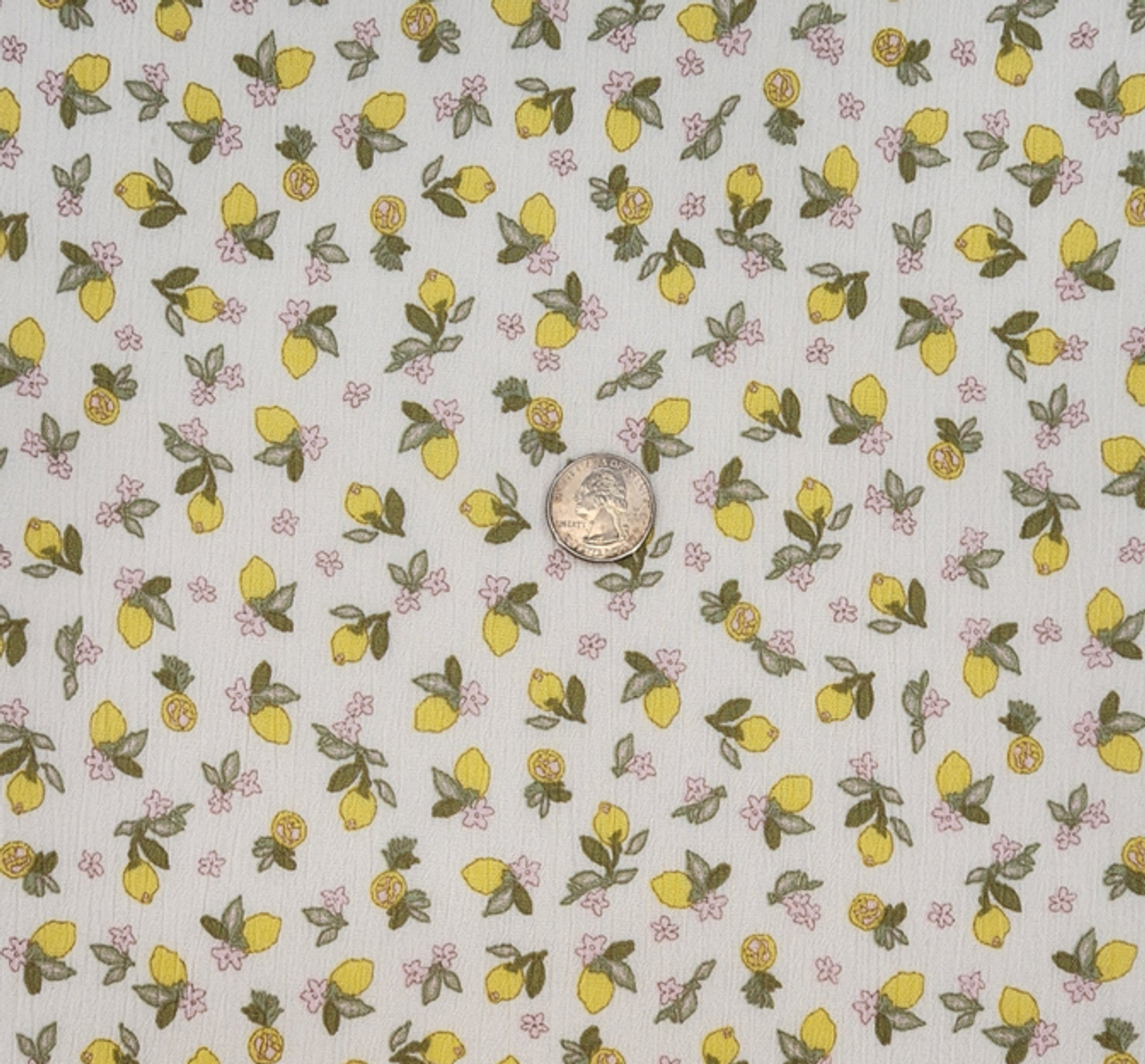 1 Yard Lightweight Lemon Rayon Crinkle Fabric, 50/52" Wide, 100% Rayon Apparel Material