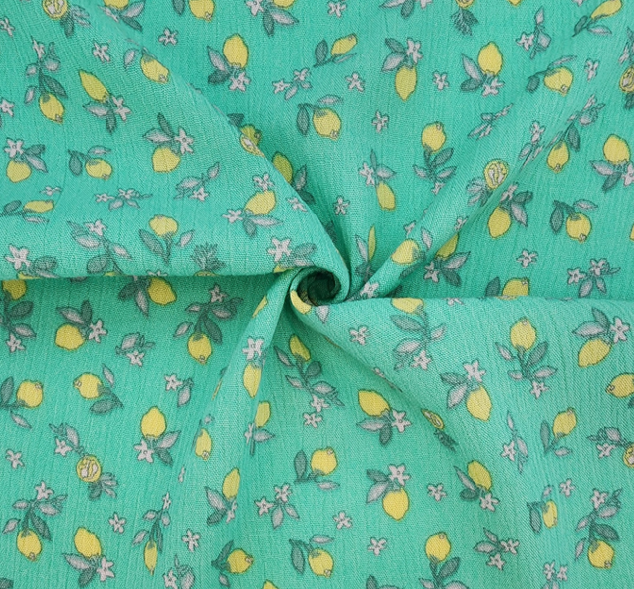 1 Yard Rayon Crinkle Spring Bud Fabric, 100% Rayon, 50/52” Wide, Lightweight Apparel Material