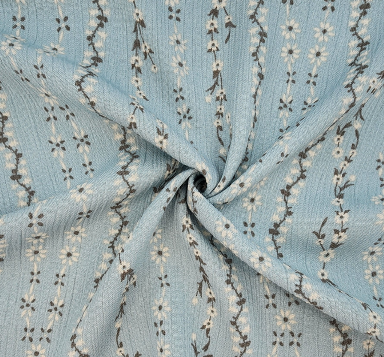 1 Yard Rayon Crinkle Fabric Sky Gray Rayon Sky Gray 50 to 52 Inches Wide