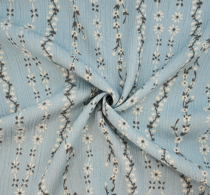 Rayon Crinkle 1D1652 Rayon Fabric - Sky Gray, Crinkle Texture, 50/52" Width