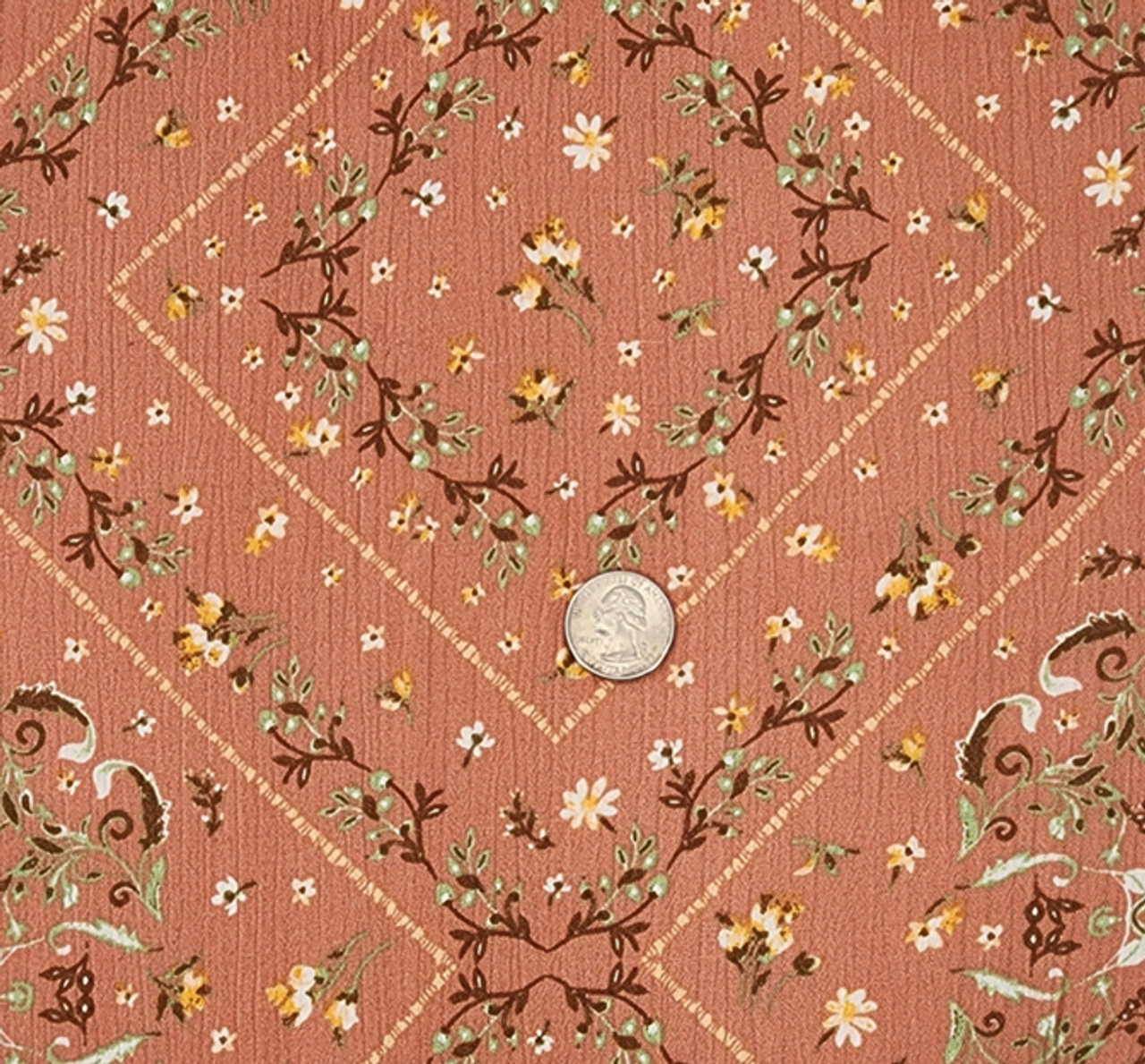 1 Yard Canyon Sunset Rayon Crinkle Fabric, 100% Rayon, 50/52" Wide, Lightweight Apparel Material