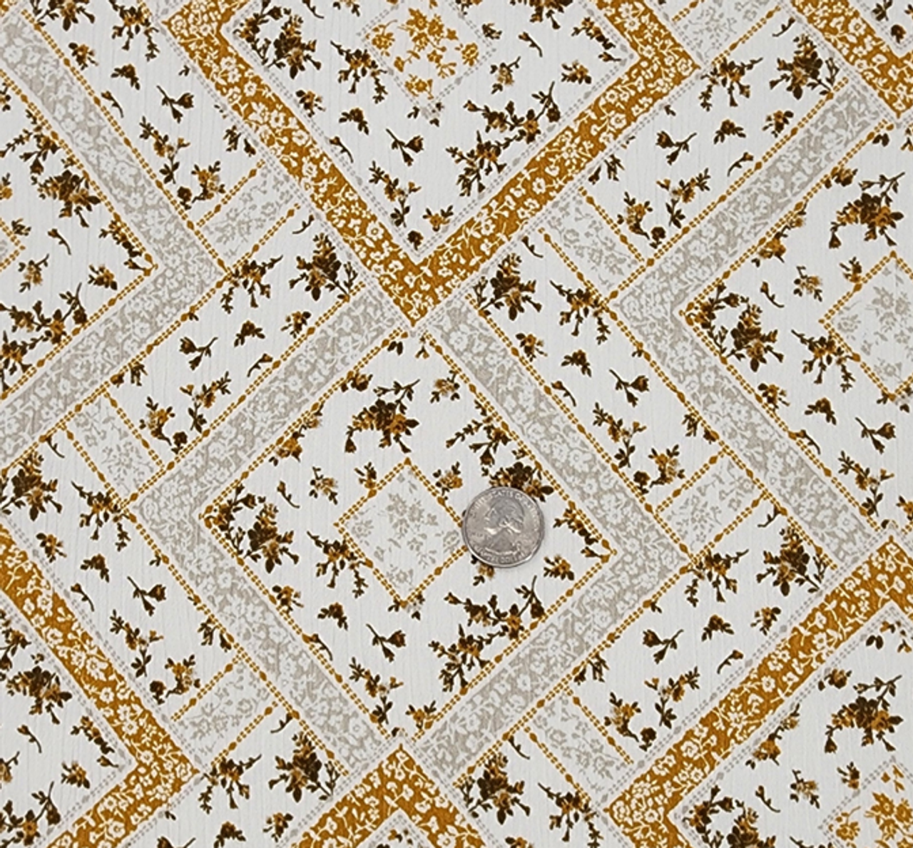1 Yard Honey Gold Rayon Crinkle Fabric, 50/52" Wide, Lightweight Apparel Material