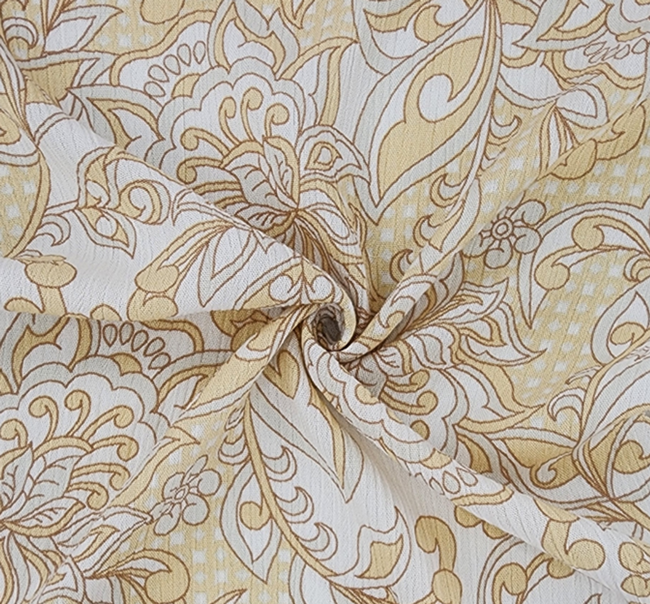 1 Yard Rayon Crinkle Neutral Apparel Fabric, 50/52" Width