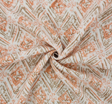 1 Yard Orange Rayon Crinkle Fabric Soft Flowing Textured Apparel Material for Dresses 50/52 Inch Width