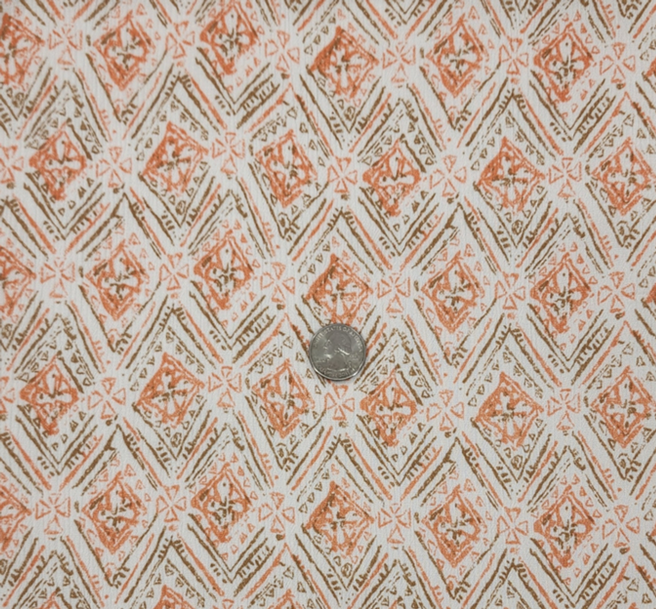 1 Yard Orange Rayon Crinkle Apparel Fabric, 50/52” Wide, Lightweight & Soft – 100% Rayon