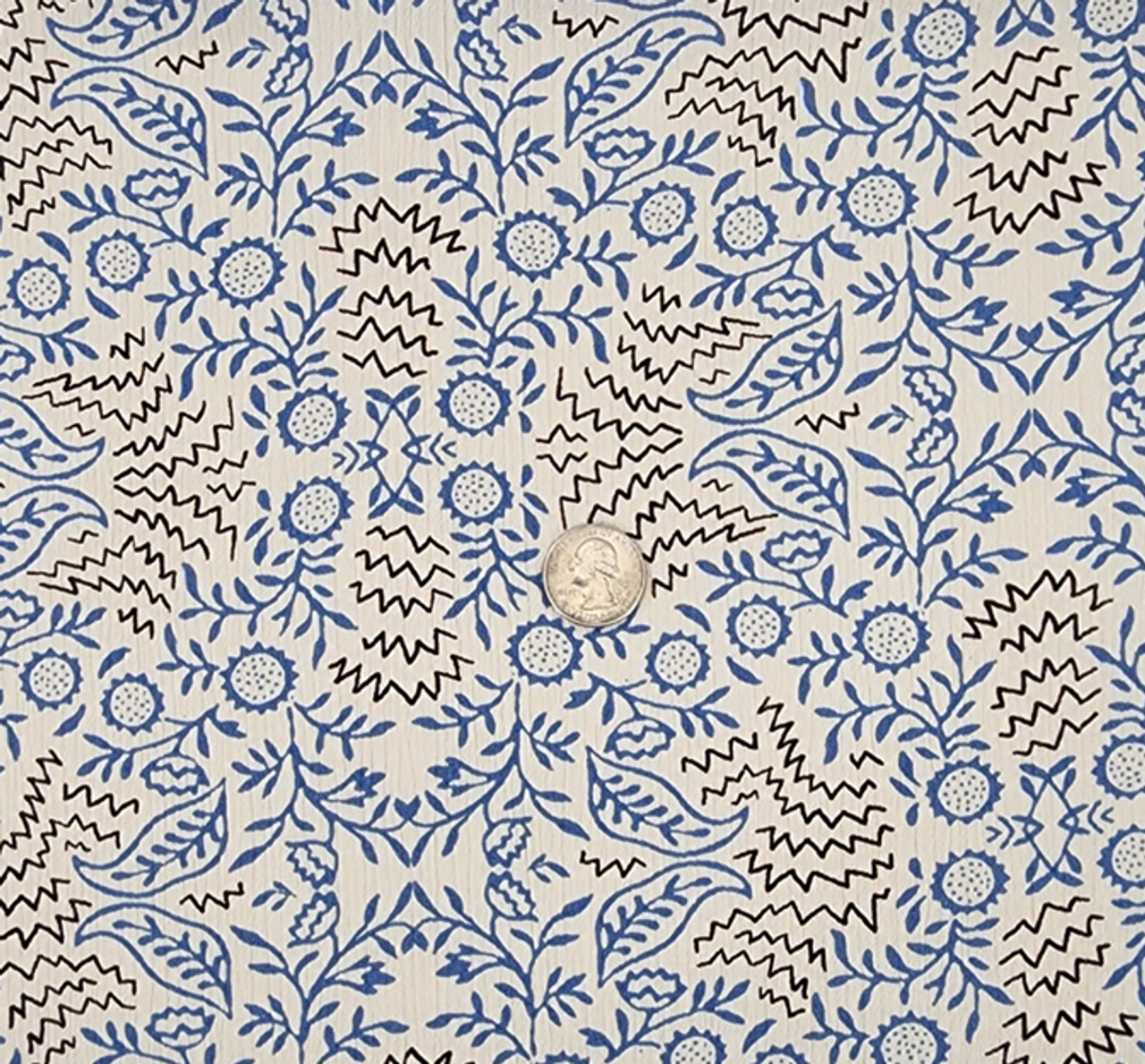 Blue Rayon Crinkle Fabric 50/52" Lightweight Textured 1 Yard Apparel Material