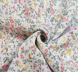 1 Yard Rayon Crinkle Gray Orange Fabric for Dresses Blouses Skirts and Apparel Sewing 50 52 Width