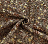 Rayon Crinkle 1A535 Rayon Fabric - Mocha, Crinkle Texture, 50/52" Width (1 Yard)