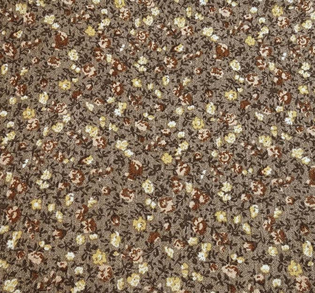 1 Yard Rayon Crinkle Mocha Fabric for Dresses Blouses Skirts 50 52 Width