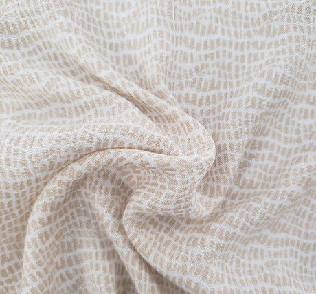 1 Yard Beige Rayon Crinkle Apparel Fabric 50/52 inches Width