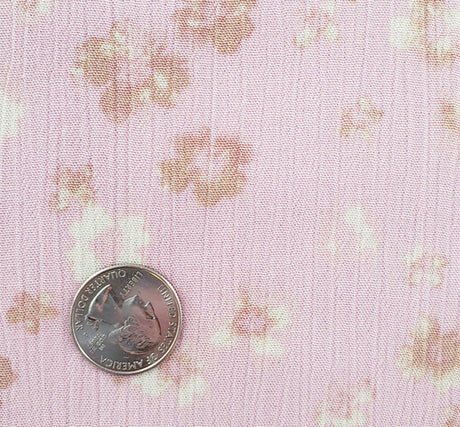 1 Yard Rayon Crinkle Crepon Fabric Pink Lightweight Apparel Material 50/52 Inches Width