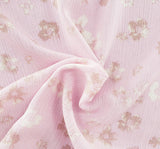 1 Yard Rayon Crinkle Crepon Fabric Pink Lightweight Apparel Material 50/52 Inches Width