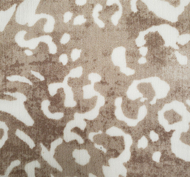 1 Yard Dark Taupe Ivory Rayon Crinkle Fabric For Dresses Blouses Skirts Apparel 50/52" Width