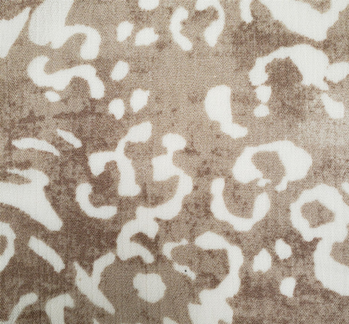 1 Yard Dark Taupe/Ivory Crinkle Rayon Woven Fabric 50/52 Inch Wide for Sewing and Apparel