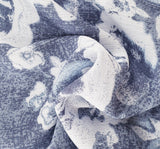 1D1254 Navy Rayon Crinkle Fabric - Navy Textured Crinkle, 50/52" Width (1 Yard)