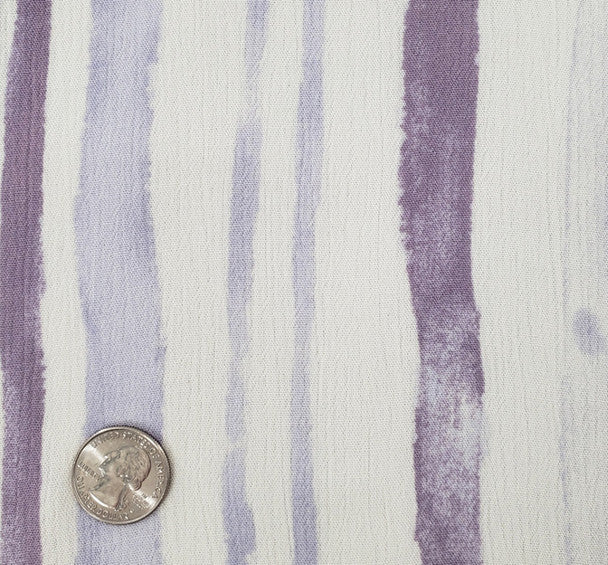 1 Yard Lilac Ivory Rayon Crinkle Apparel Fabric for Dresses Skirts and DIY Projects 50/52" Width