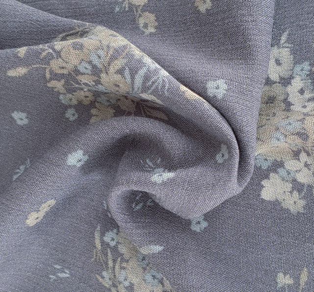Rayon Crinkle 1D1267 100 Percent Rayon Fabric - Warm Gray, Crinkled Texture, 50/52" Width (1 Yard)