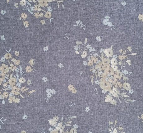 1 Yard Lightweight Warm Gray Rayon Crinkle Fabric for Dresses Skirts Blouses and Apparel 50/52" Width