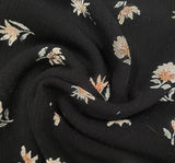 Rayon Crinkle 1D1384 100 Percent Rayon Fabric - Black Olive Crinkle Texture, 50/52" Width (1 Yard)