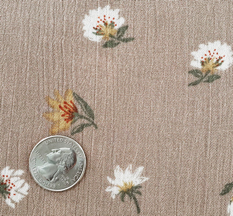 1 Yard Taupe Olive Rayon Crepon Fabric 50/52" Lightweight Woven Crinkle Material for Stylish Apparel