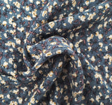1 Yard Lightweight Rayon Crinkle Fabric for Blouses Dresses Skirts Draping Width 50/52"