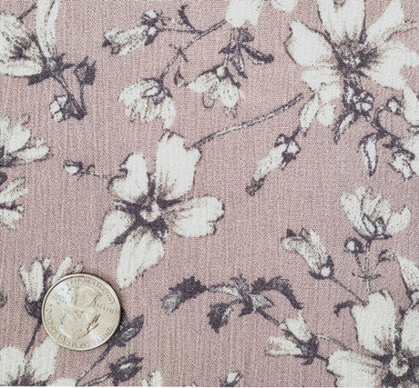 1 Yard Rose Dust Rayon Crinkle Fabric Featuring Delicate Pleated Texture for Elegant Dresses Soft Blouses and Skirts 50/52 Inch Width