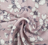 1 Yard Lightweight Rose Dust 50/52" Wide Crepon for Dresses & Skirts Coral Rayon Crinkle Fabric