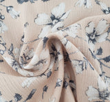 Rayon Crinkle 1D1482 100 Percent Rayon Fabric - Tan Crinkle Texture, 50/52" Width