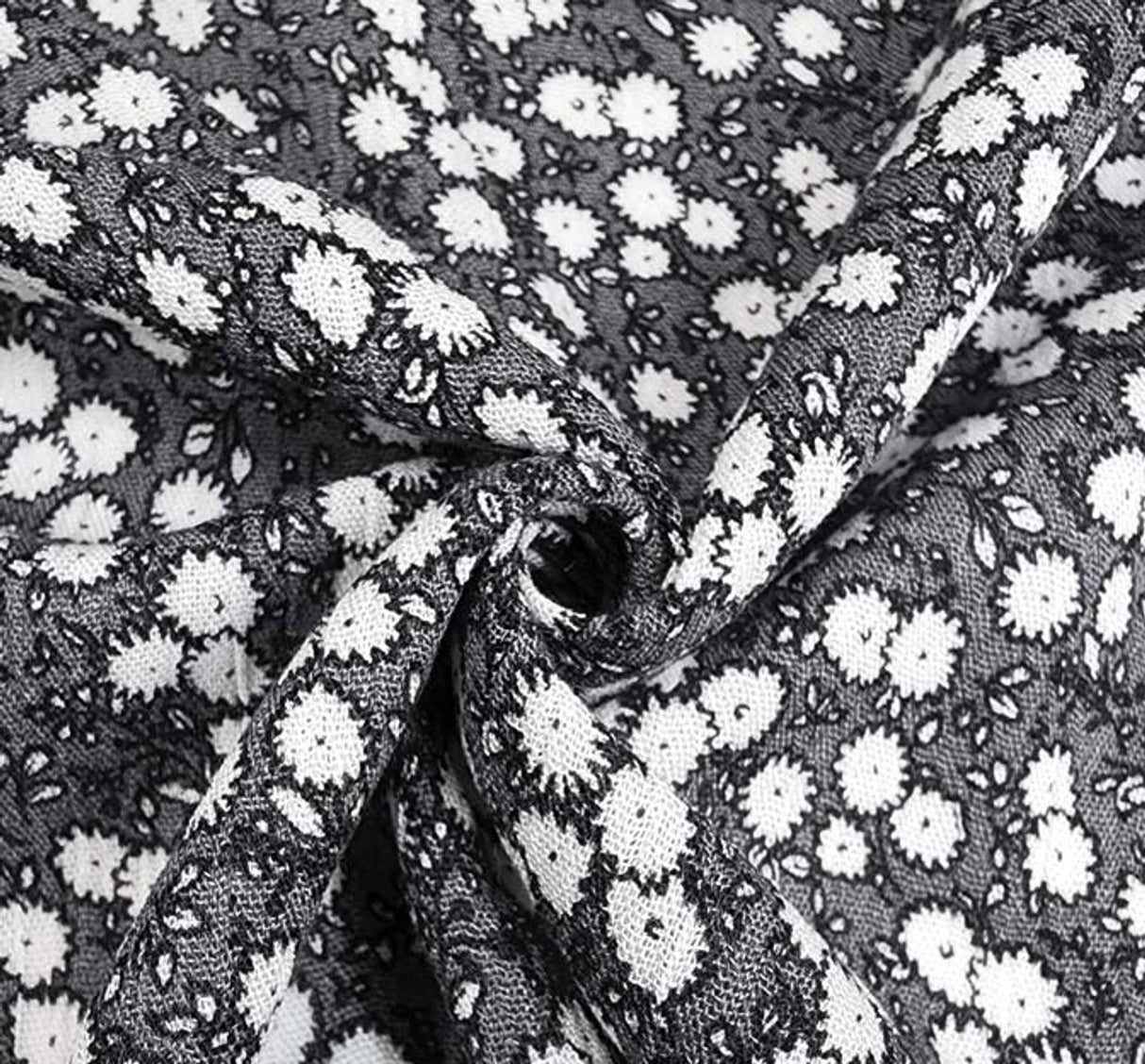 1 Yard Polar Night Rayon Crinkle Fabric Soft Textured Drapey Apparel Material 50/52 Inch Width