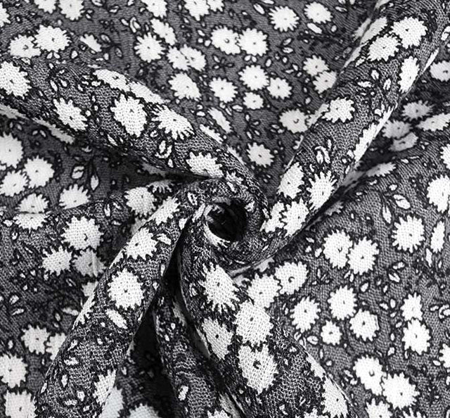 1D1528 Polar Night Rayon Crinkle Fabric - Polar Night, Crinkle Texture, 50/52" Width