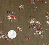 1 Yard Rayon Crinkle Fabric in Military Olive 100% Rayon Woven Apparel Fabric, 50/52" Wide