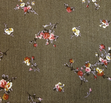 1 Yard Rayon Crinkle Fabric in Military Olive 100% Rayon Woven Apparel Fabric, 50/52" Wide